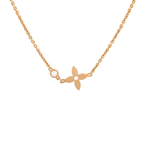 Louis Vuitton  Monogram Idylle Necklace 18K Rose Gold with Diamond - Picture 1 of 4